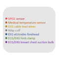 ecg breast chest suction ball,ecg cable leadwires,spo2 sensor